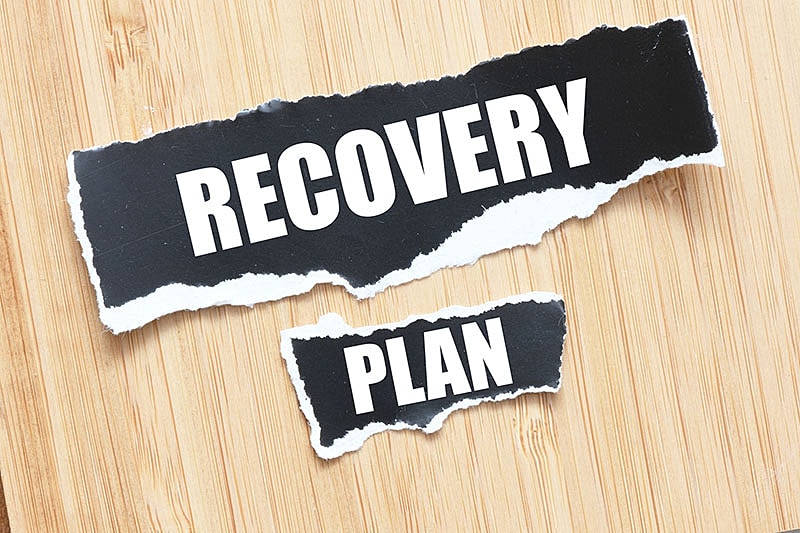 Recovery plan on torn paper pieces.